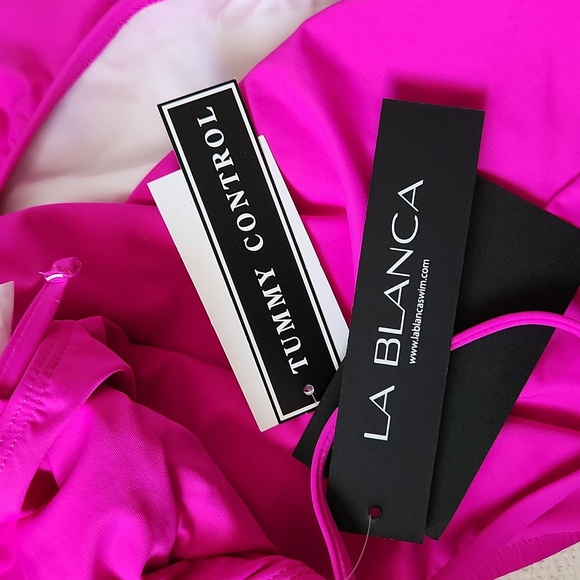 NEW La Blanca | Orchid Lace-Up Asymmetrical One-Piece Size 10 - Picture 5 of 8